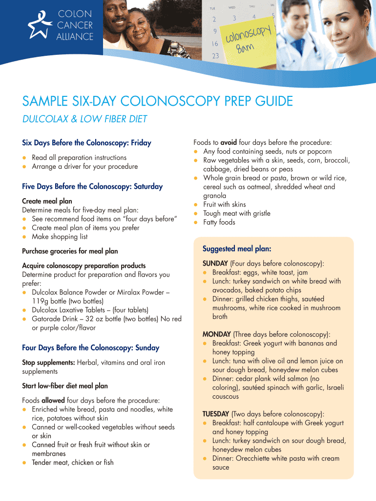 1 Week Colonoscopy Diet Sheet: Fill Out & Sign Online | Dochub inside Printable 1 Week Colonoscopy Diet Sheet