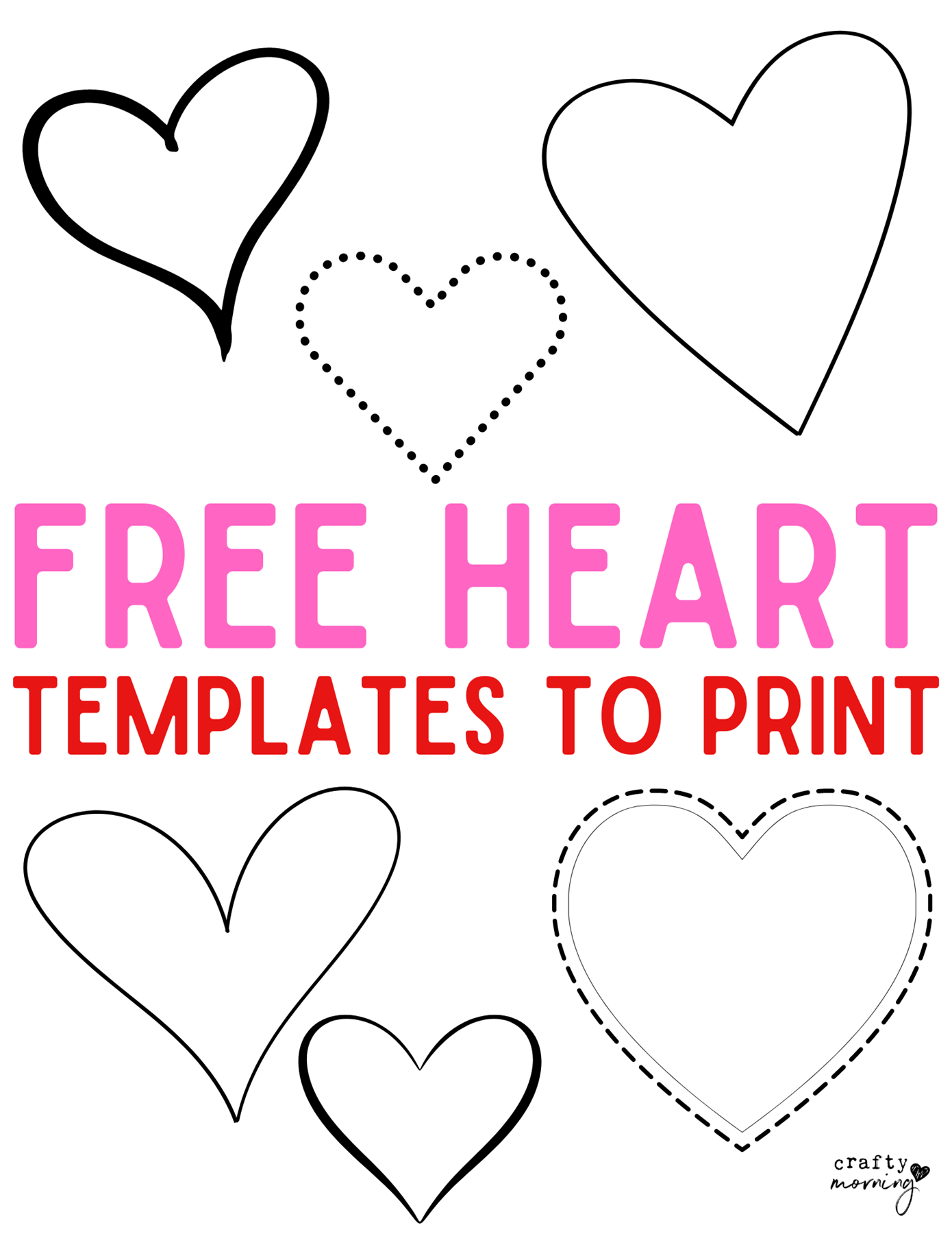 10 Free Printable Heart Templates - Crafty Morning with Hearts To Cut Out Printable