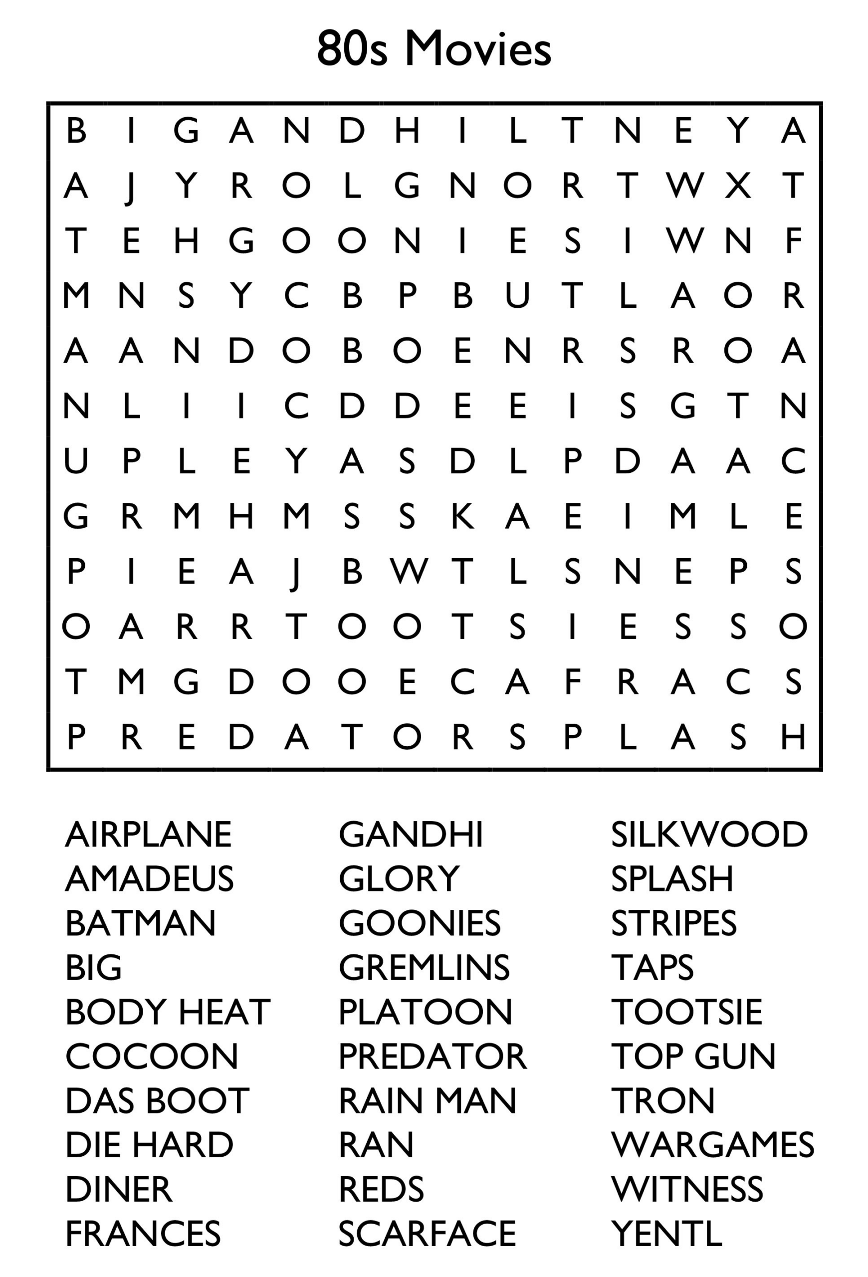 10 Free Printable Word Search Puzzles with Free Printable Puzzles For Adults
