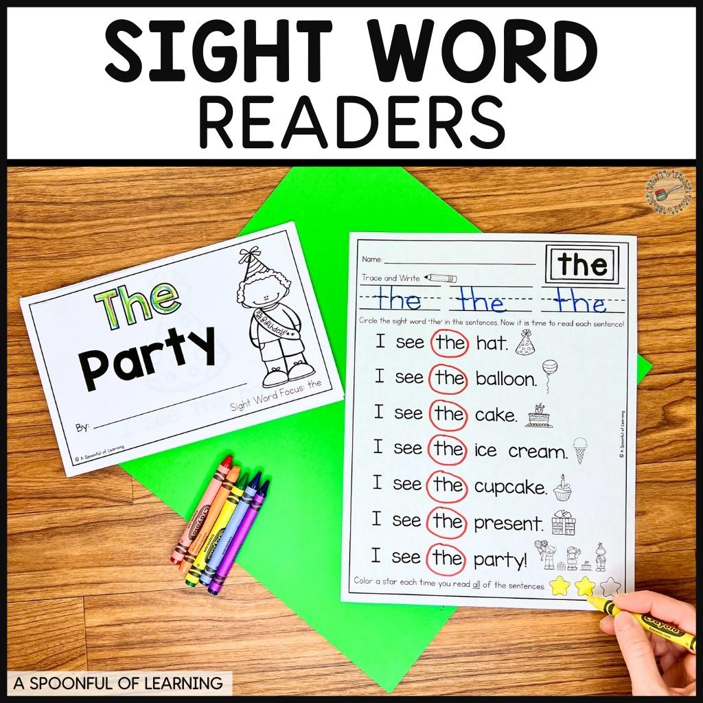 100 Printable Sight Word Readers For Kindergarten - A Spoonful Of throughout Free Printable Sight Word Books