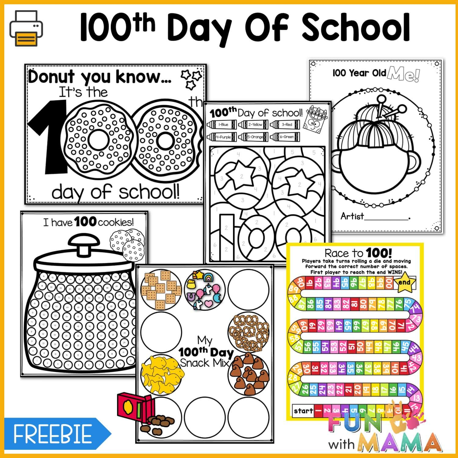 100Th Day Of School Ideas + Activities - Fun With Mama with regard to 100th Day of School Printables
