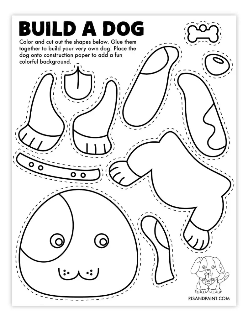 109 Free Printable "Build Your Own" Crafts - Pjs And Paint pertaining to Free Printable Papers For Crafting