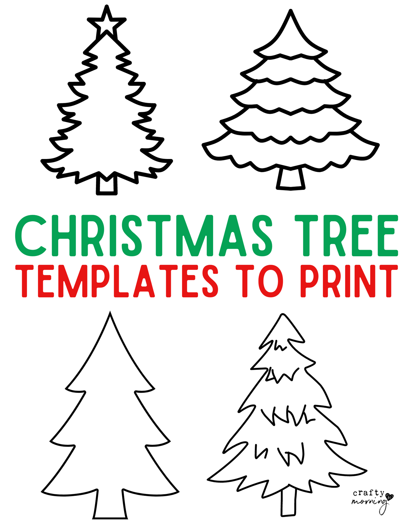 11 Free Christmas Tree Templates - Crafty Morning within Free Xmas Tree Template Printable