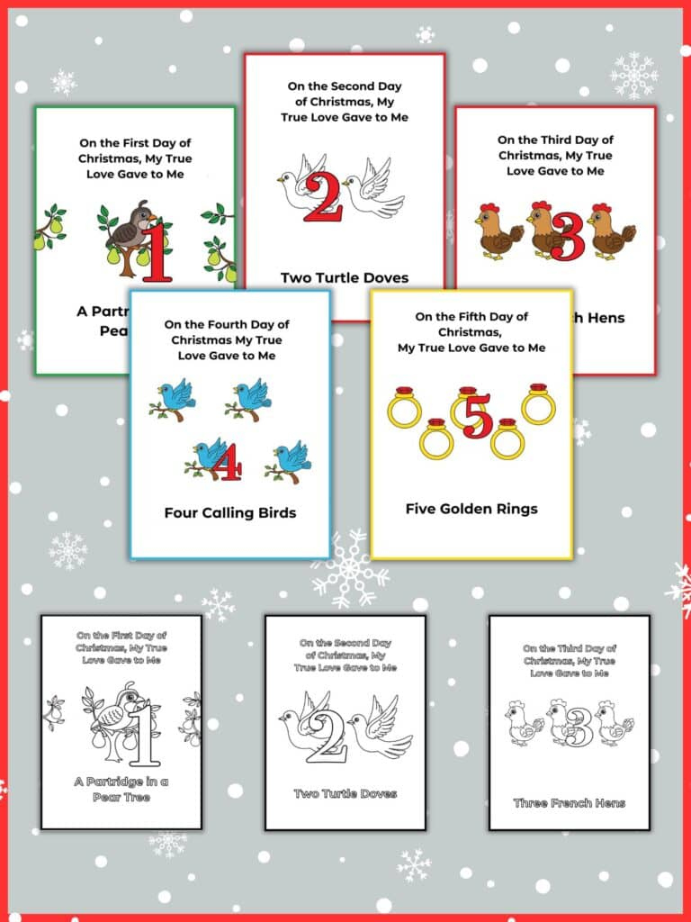 12 Days Of Christmas Cards Printable (Free!) | Healing Home intended for 12 Days of Christmas Free Printables