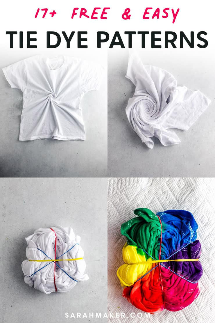 17+ Tie Dye Patterns And Folding Techniques - Sarah Maker throughout Tie Dye Patterns Printable