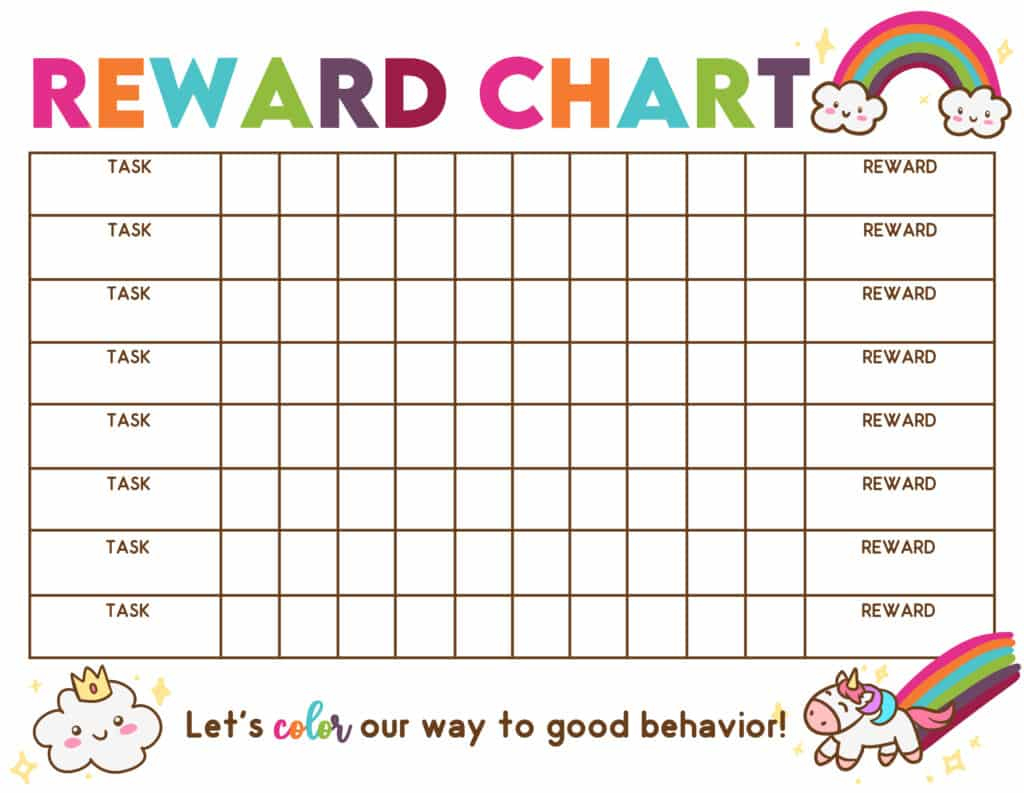 2 Free Reward Chart For Kids Printables with Children&#039;S Reward Charts Printable Free
