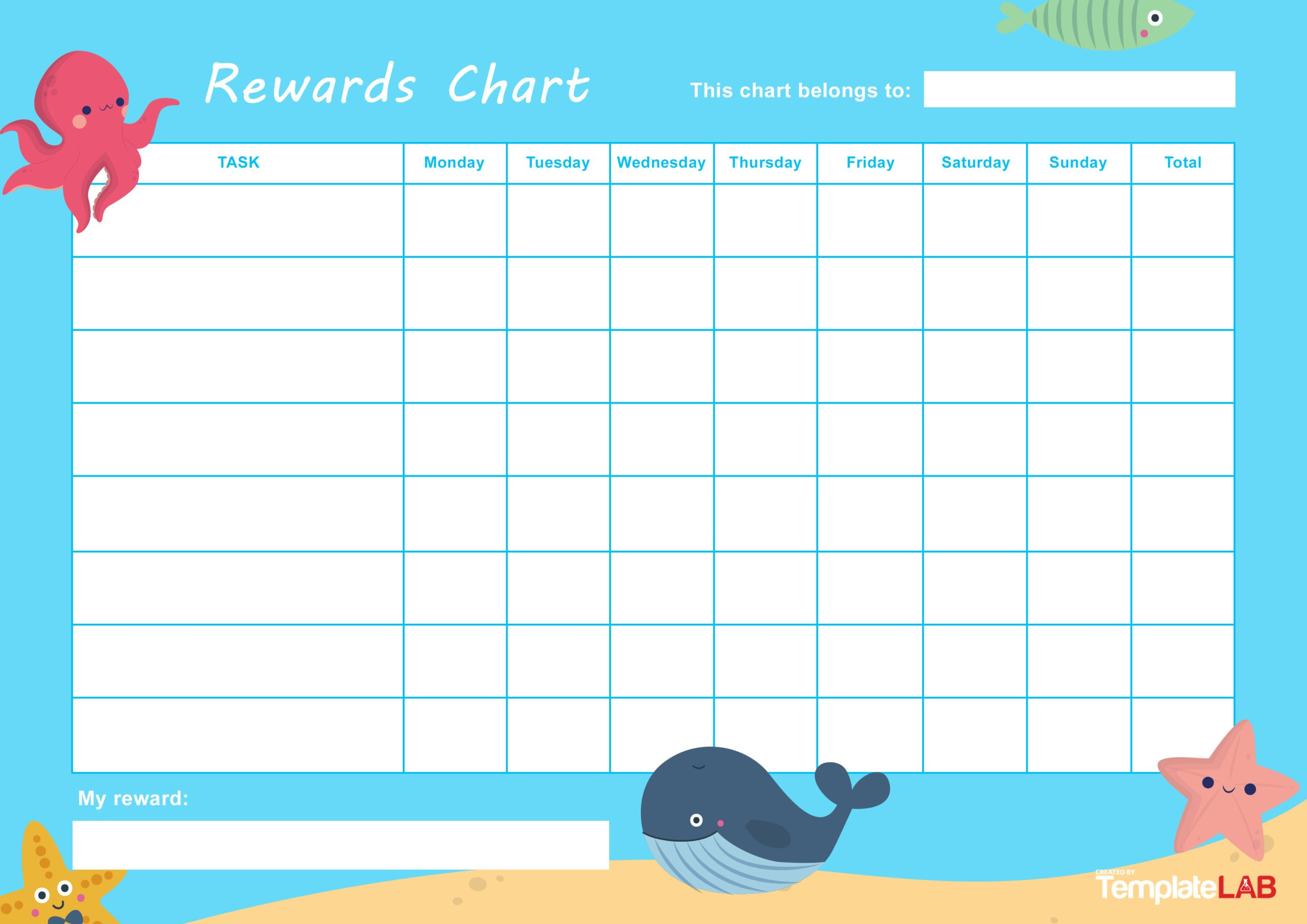 22 Printable Reward Charts For Kids (Pdf, Excel & Word) in Children's Reward Charts Printable Free
