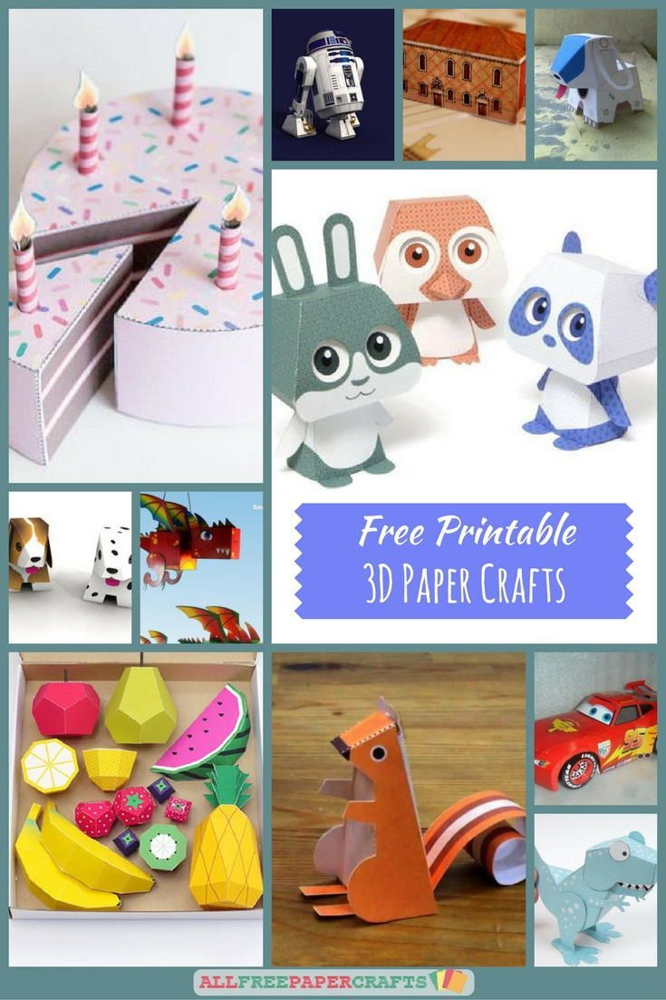 26+ Free Printable 3D Paper Crafts inside 3d Paper Crafts Templates Free Printable