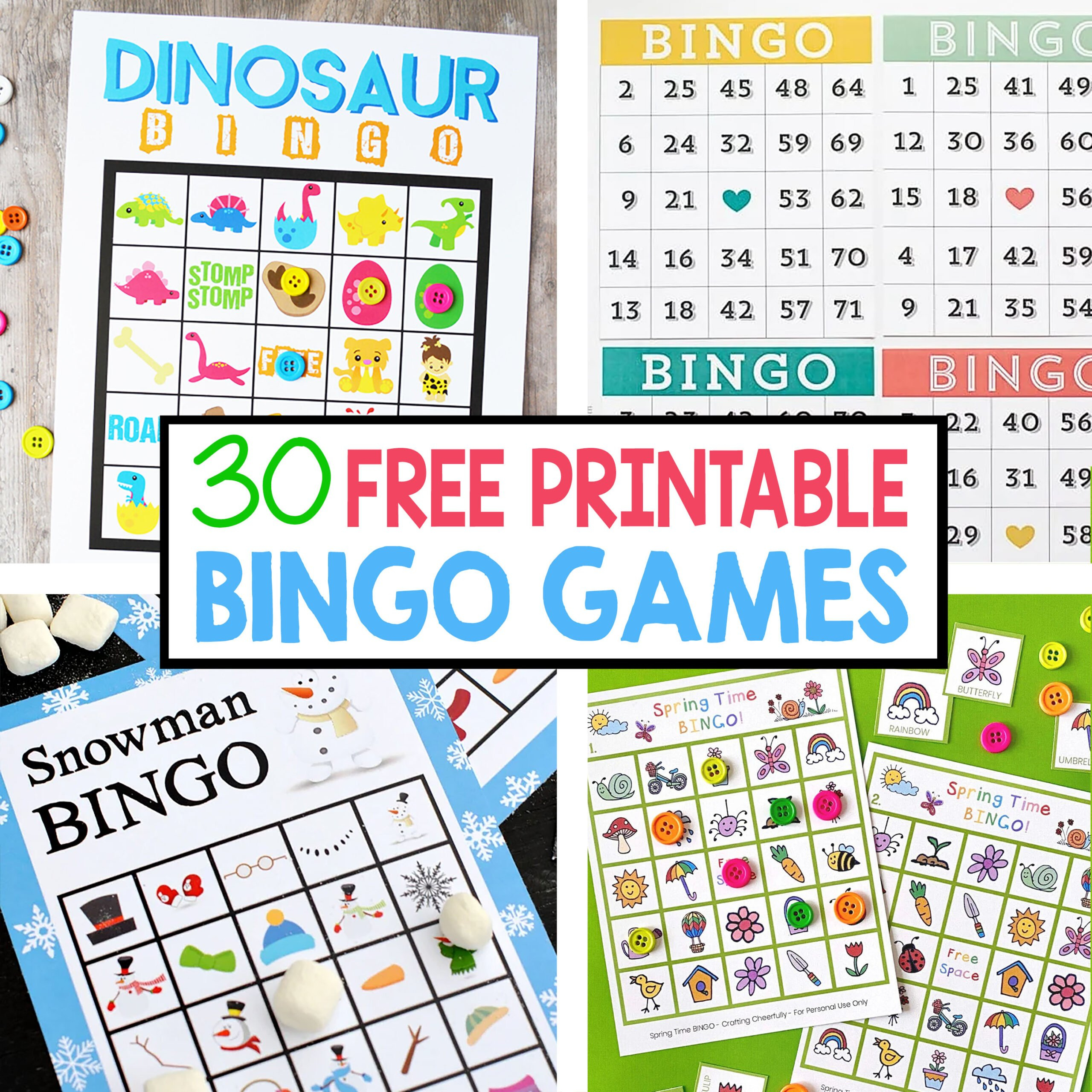 30 Free Printable Bingo Games - Crafting Cheerfully inside Free Printable Bingo Cards Printable