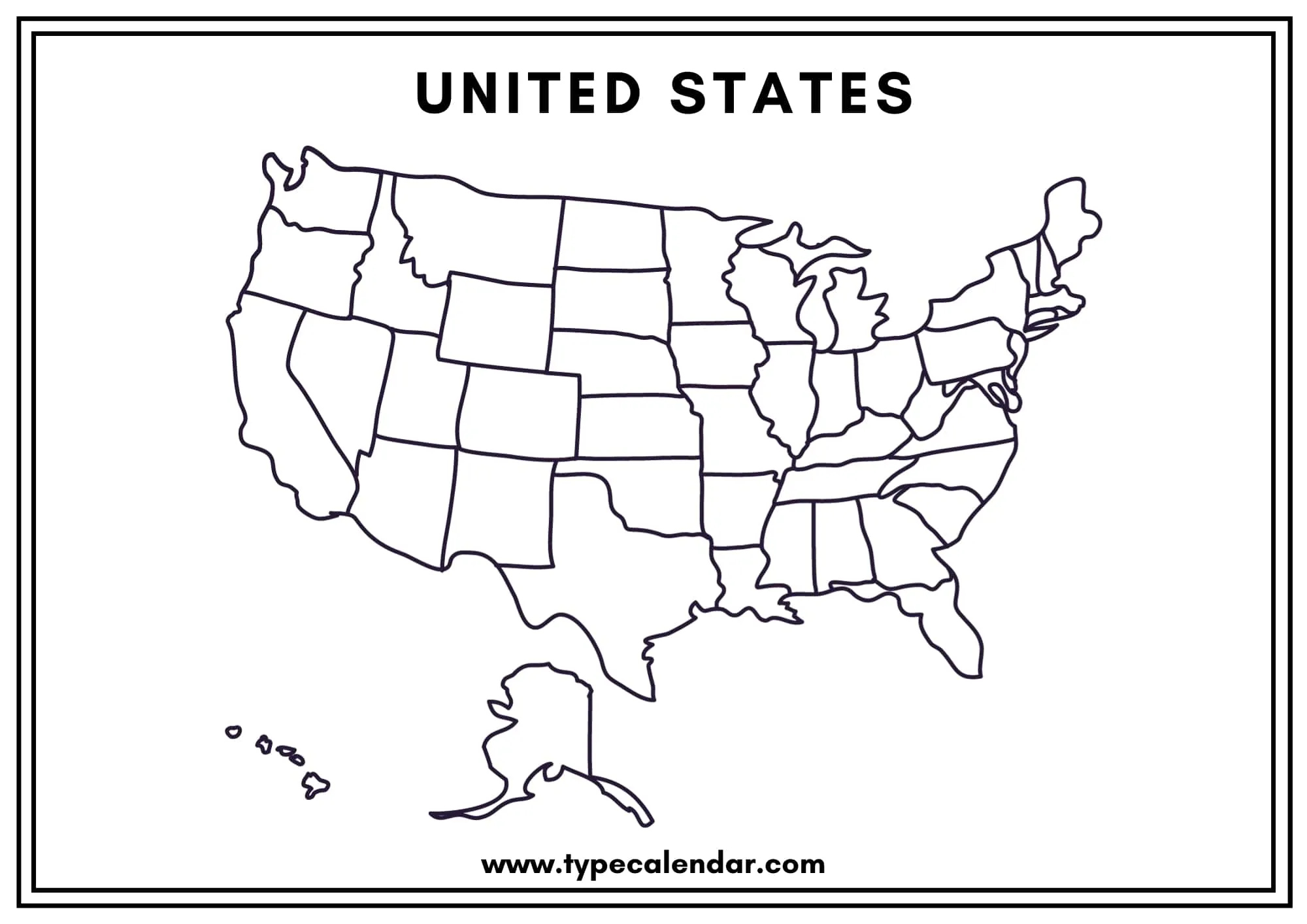 40+ Free Printable Blank Us Map Templates [Editable Pdf] inside Blank United States Map Printable Free