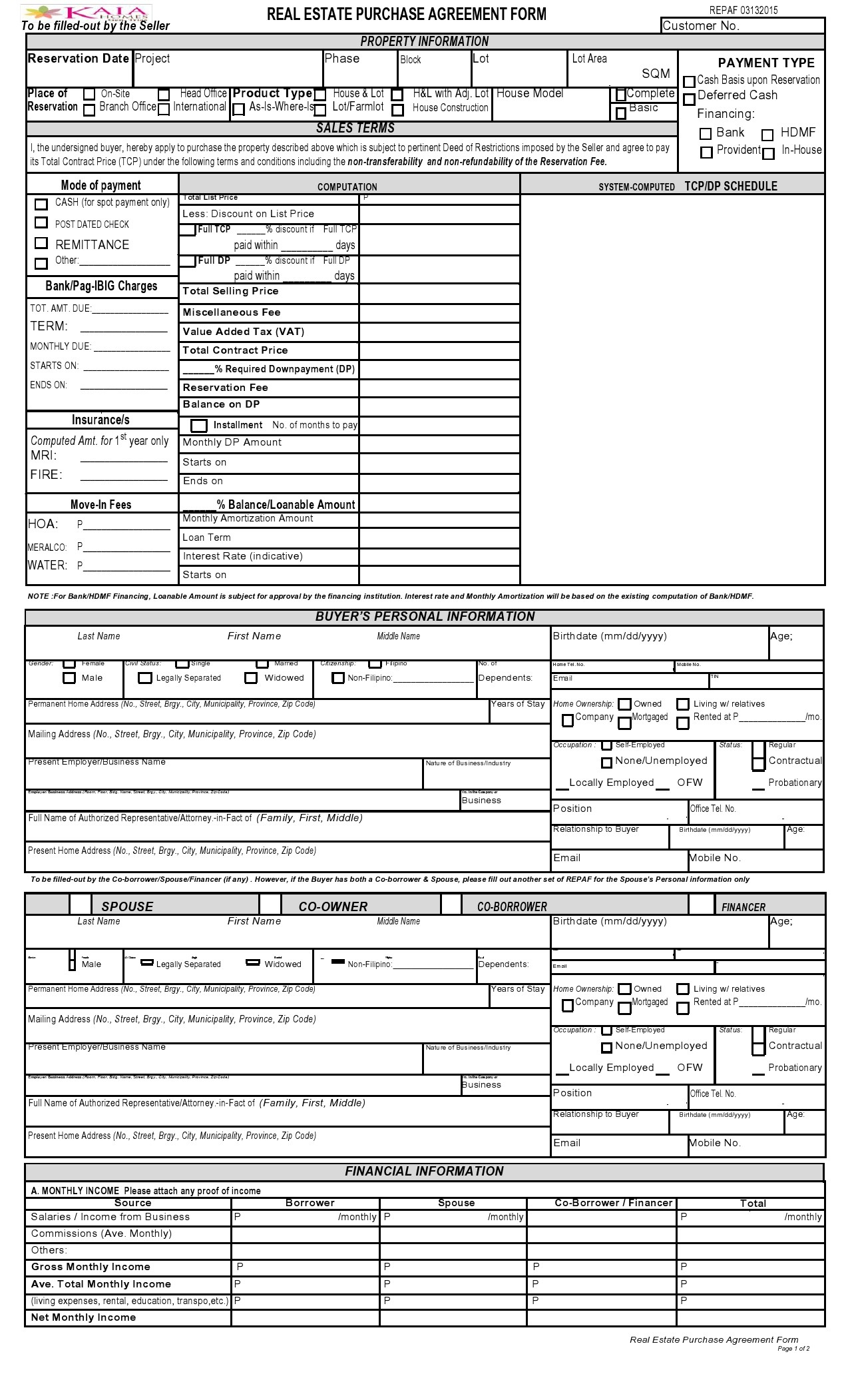 41 Simple Real Estate Purchase Agreement Templates [Free] regarding Free Printable Real Estate Purchase Contract