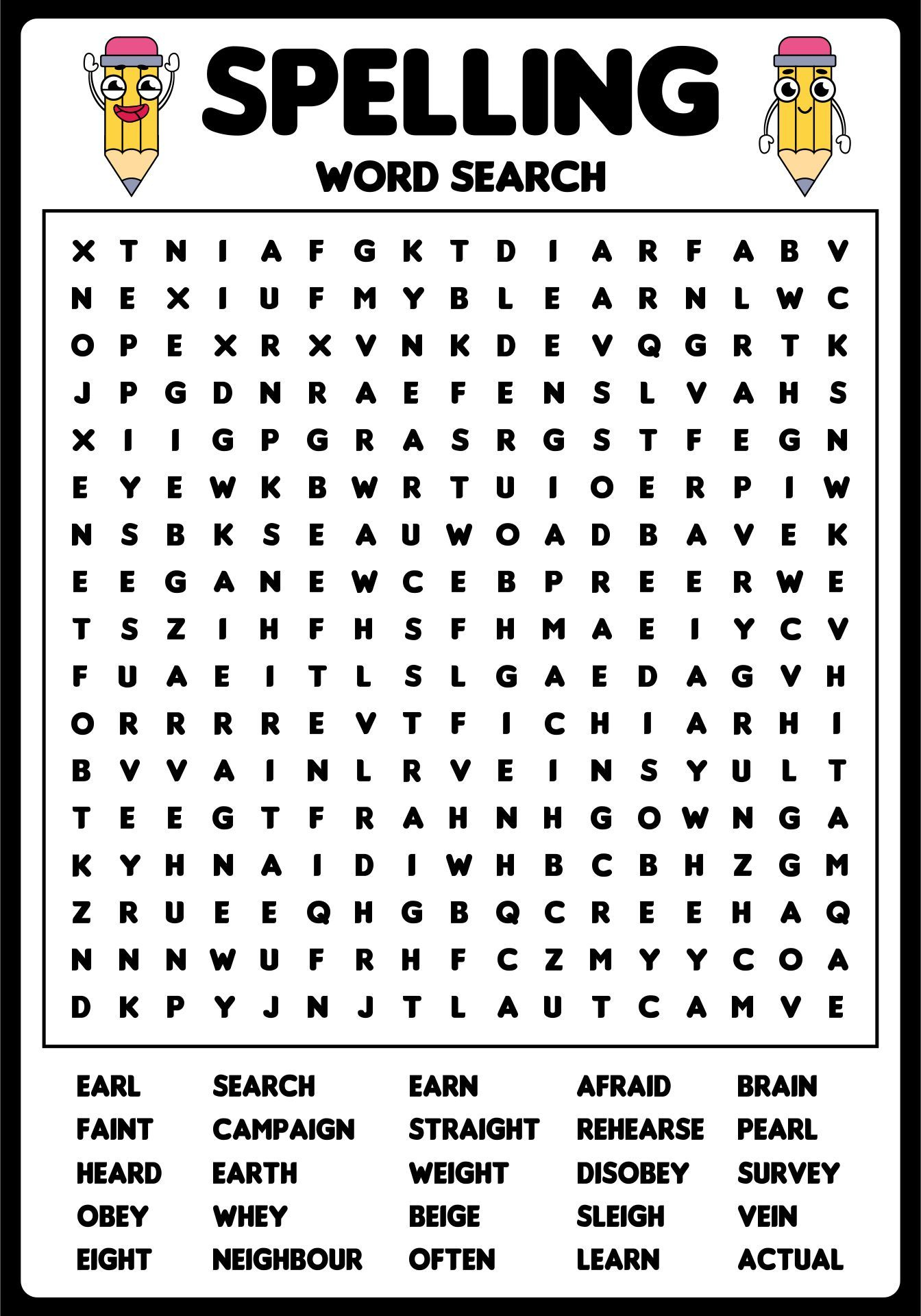 4Th Grade Worksheets And Spelling Puzzles with regard to Word Search For 4th Graders Printable