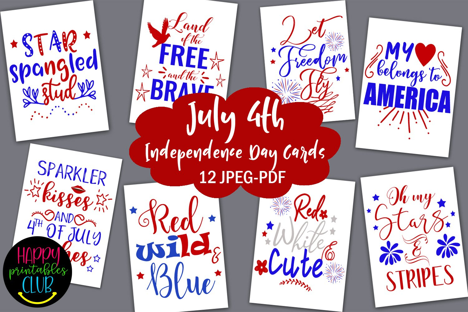 4Th Of July Cards I Printable Independence Day Cards pertaining to 4Th Of July Cards Printable