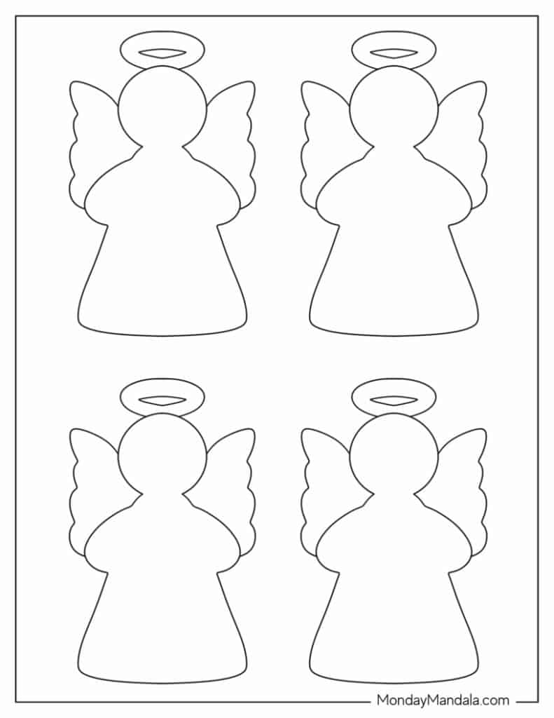 60 Angel Templates (Free Pdf Printables) with regard to Free Printable Angel Tree Template