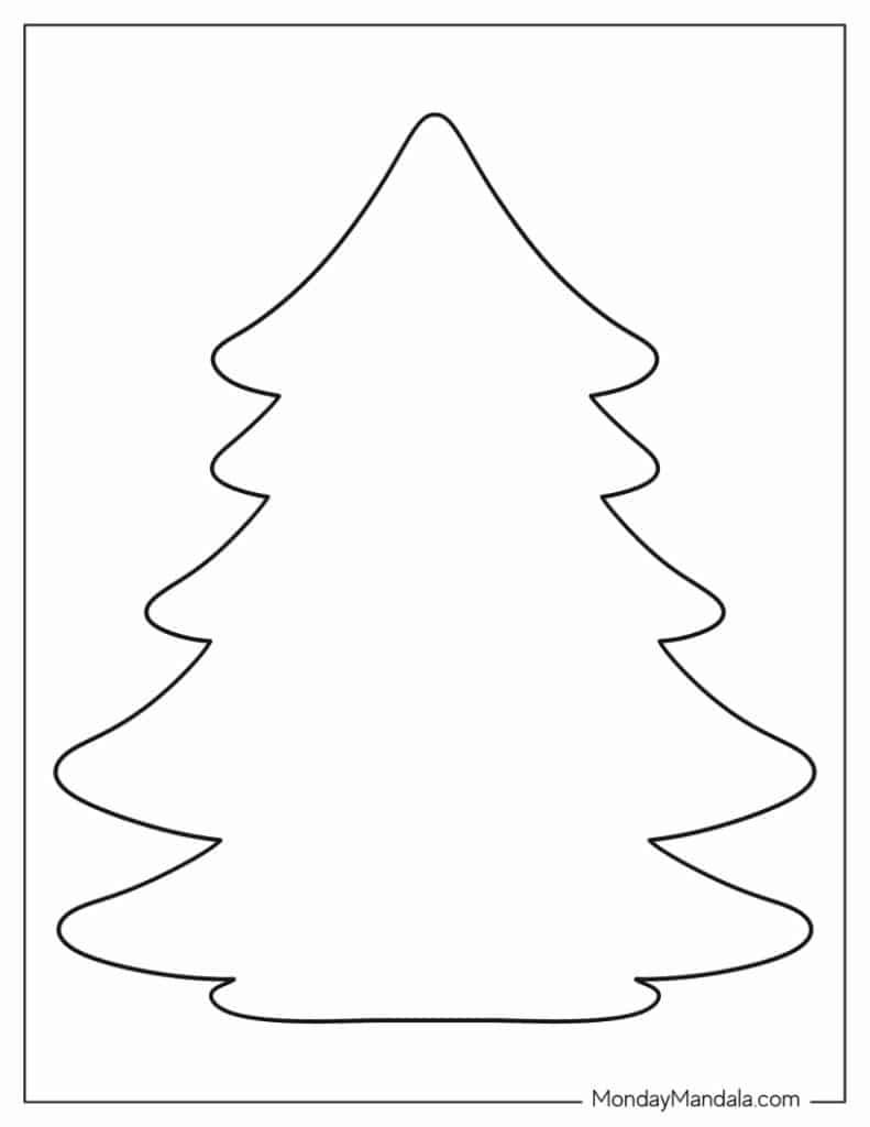 60 Christmas Tree Templates (Free Pdf Printables) for Printable Template of a Christmas Tree