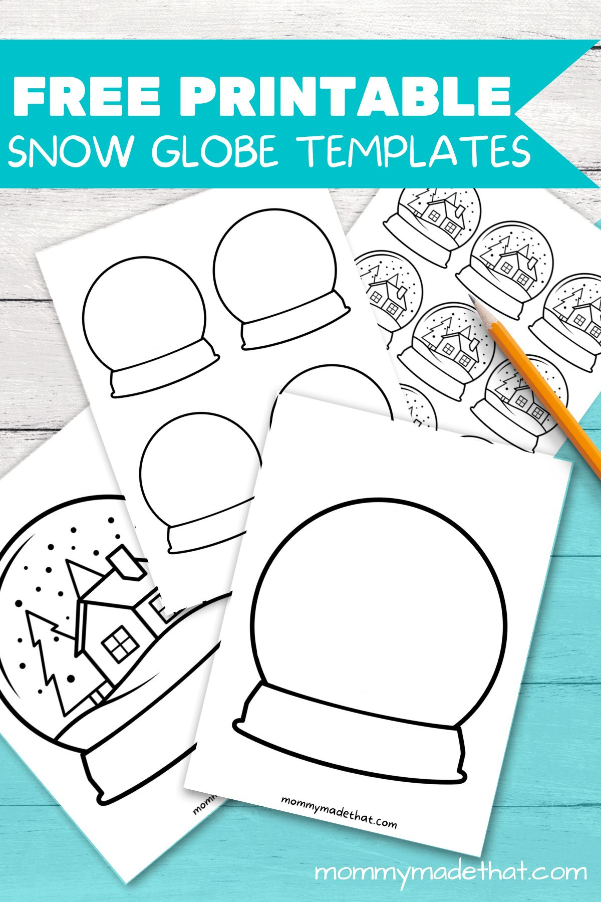 Adorable Snow Globe Templates (Free Printables!) with Free Printable Snow Globe Template