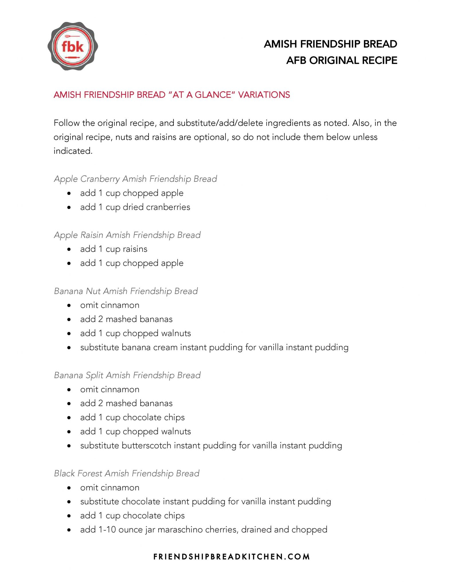 Amish Friendship Bread Planner And Bonus Recipe Guide in Amish Friendship Bread Recipe Printable