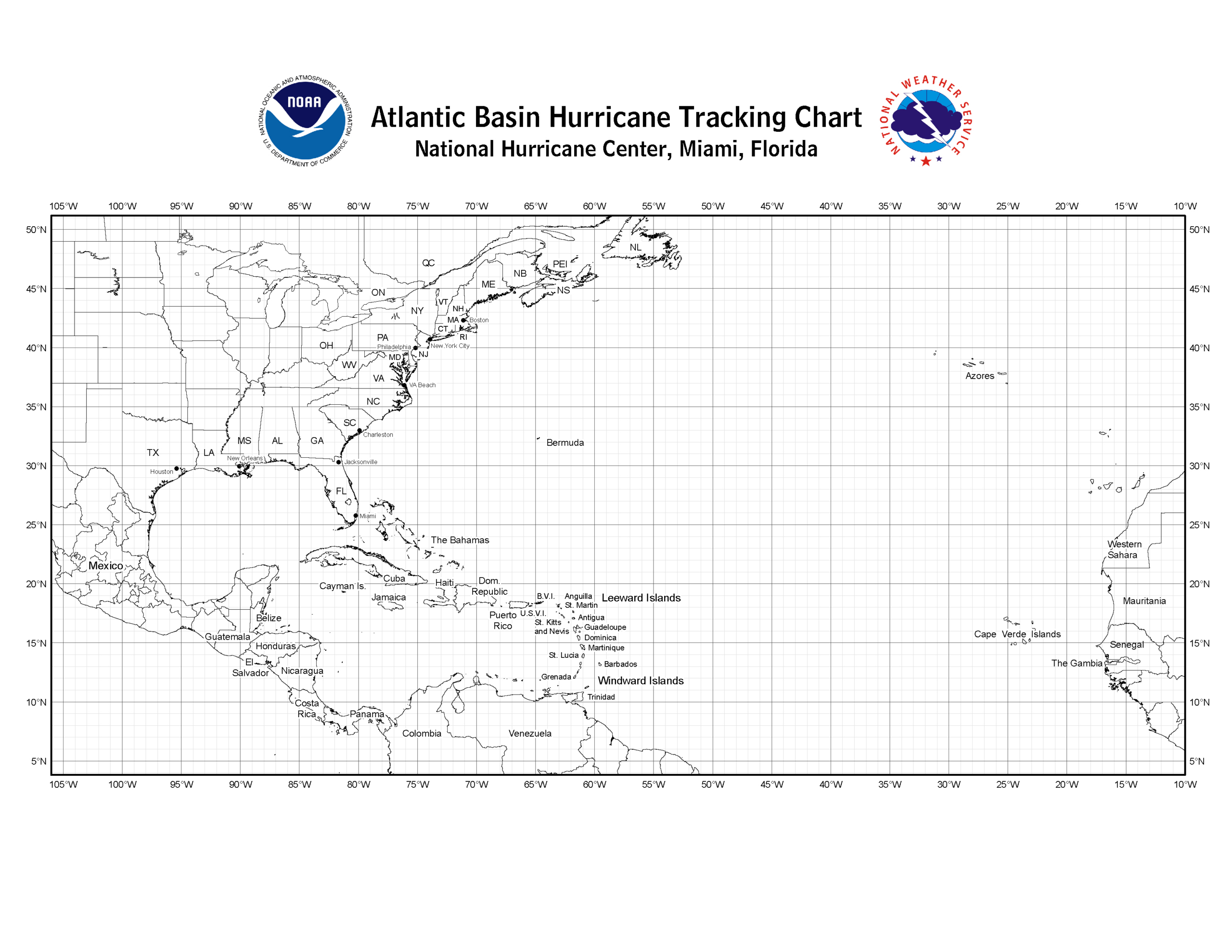 Atlantic And Eastern Pacific Hurricane Tracking Charts throughout Gulf Of Mexico Hurricane Tracking Map Printable