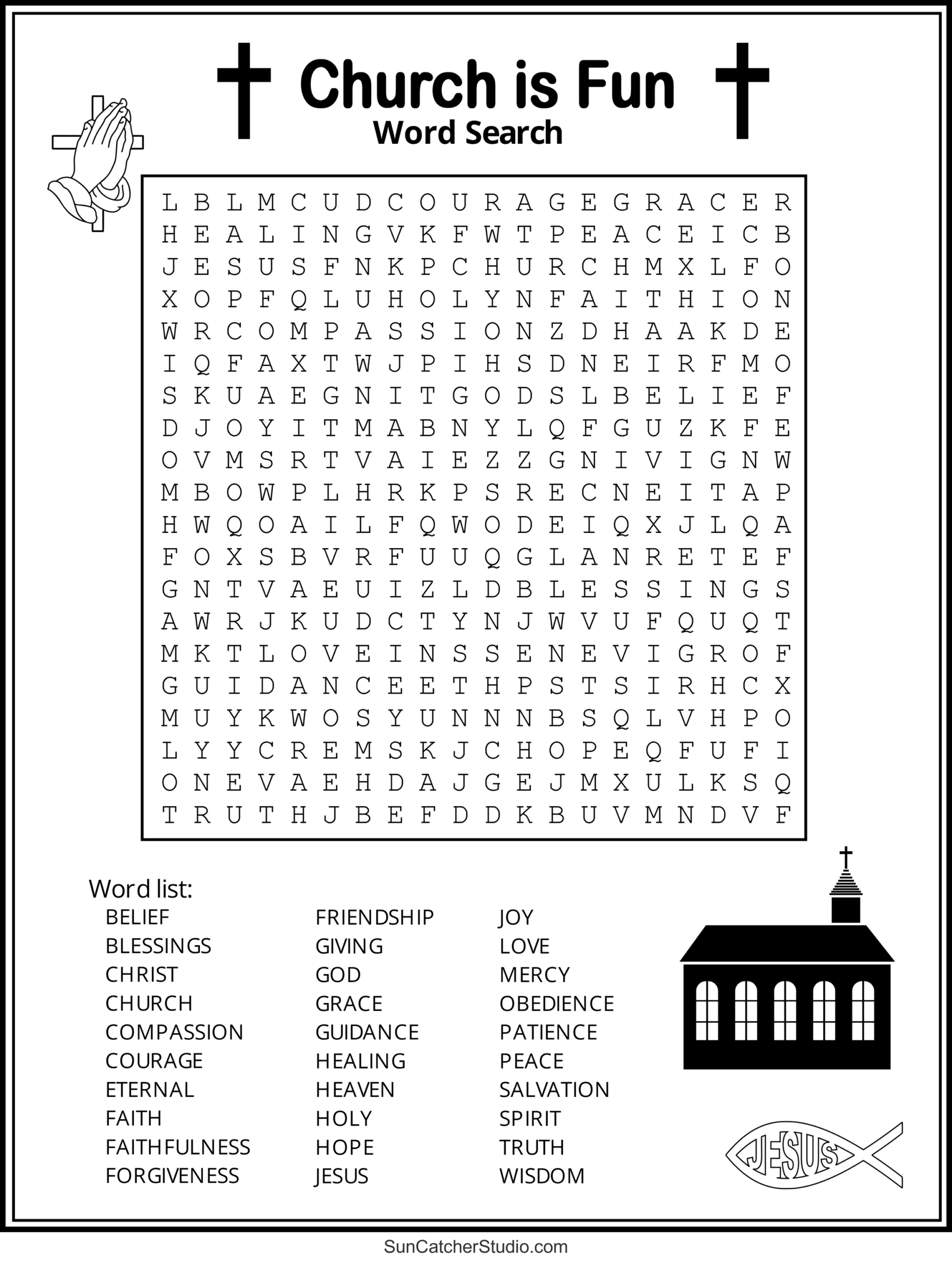 Bible Word Search (Free Printable Christian Puzzles) – Free in Free Printable Bible Word Finds