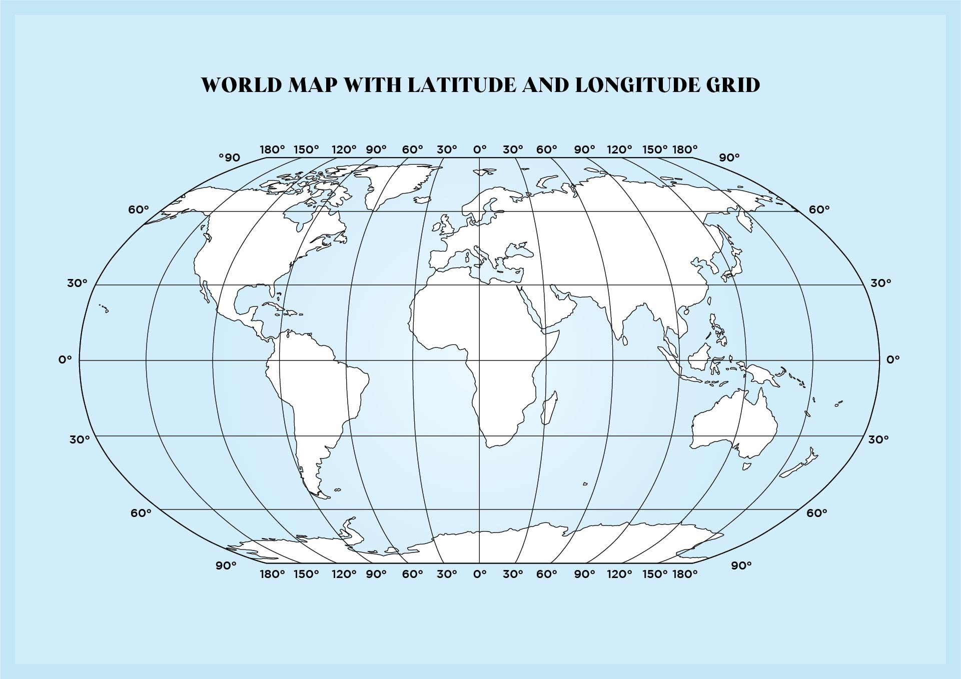 Blank World Maps With Grid - 10 Free Pdf Printables | Printablee pertaining to World Map Latitude Longitude Printable