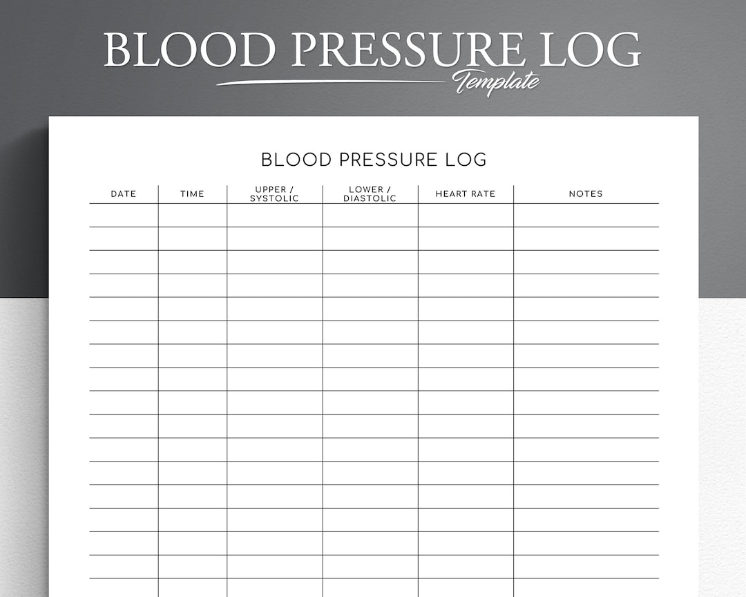 Blood Pressure Log Editable Printable. Blood Pressure Tracker within Free Printable Simple Blood Pressure Log