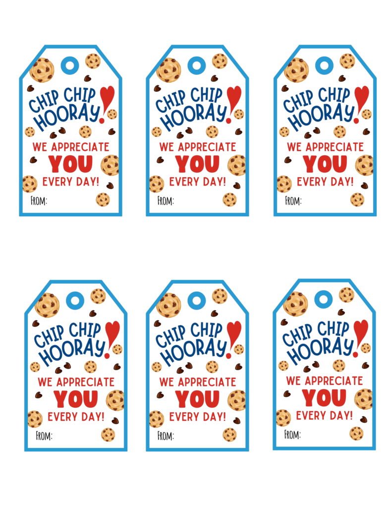 Chip Chip Hooray Teacher Appreciation Free Printable Gift Tags inside Chip Chip Hooray Free Printable