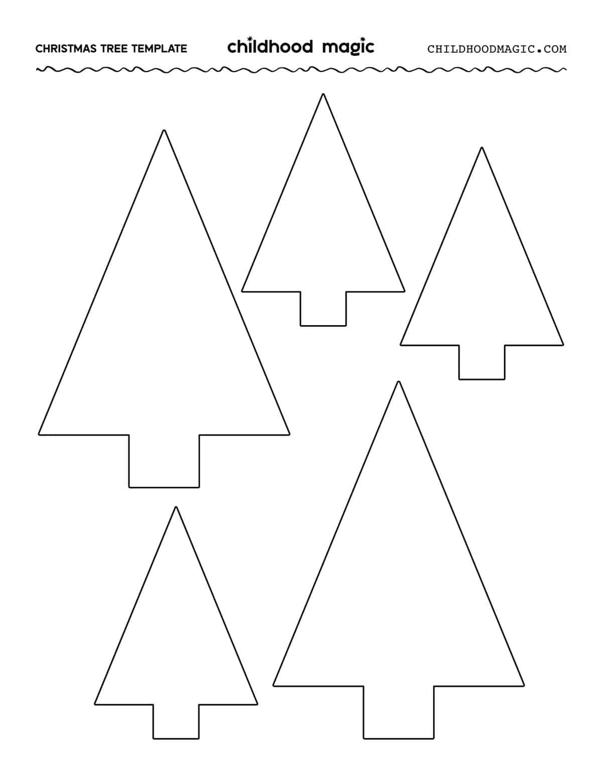 Christmas Tree Outline - Childhood Magic pertaining to Printable Template of a Christmas Tree