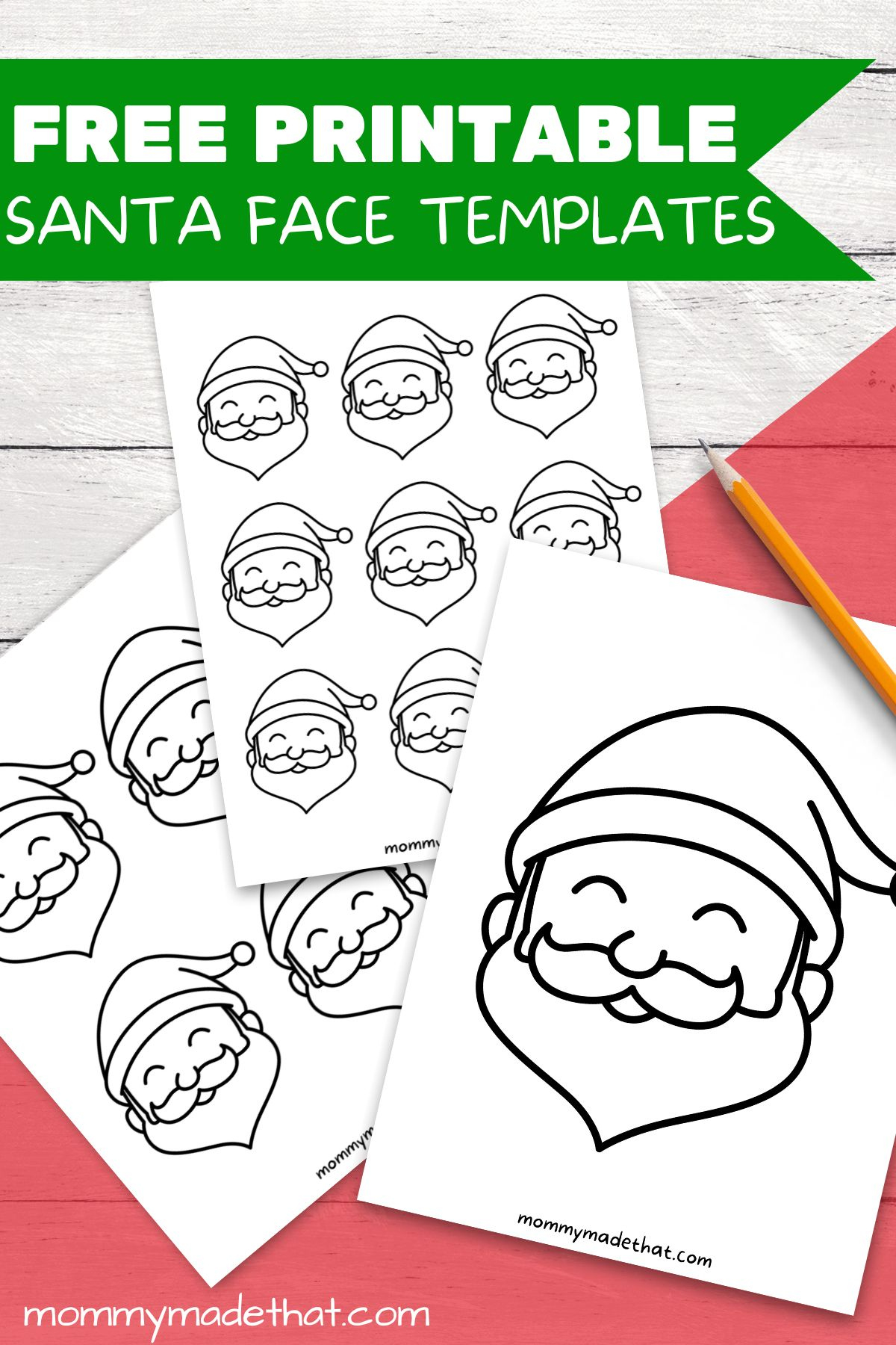 Cute Santa Face Templates (Free Printables!) for Free Printable Santa Face Template