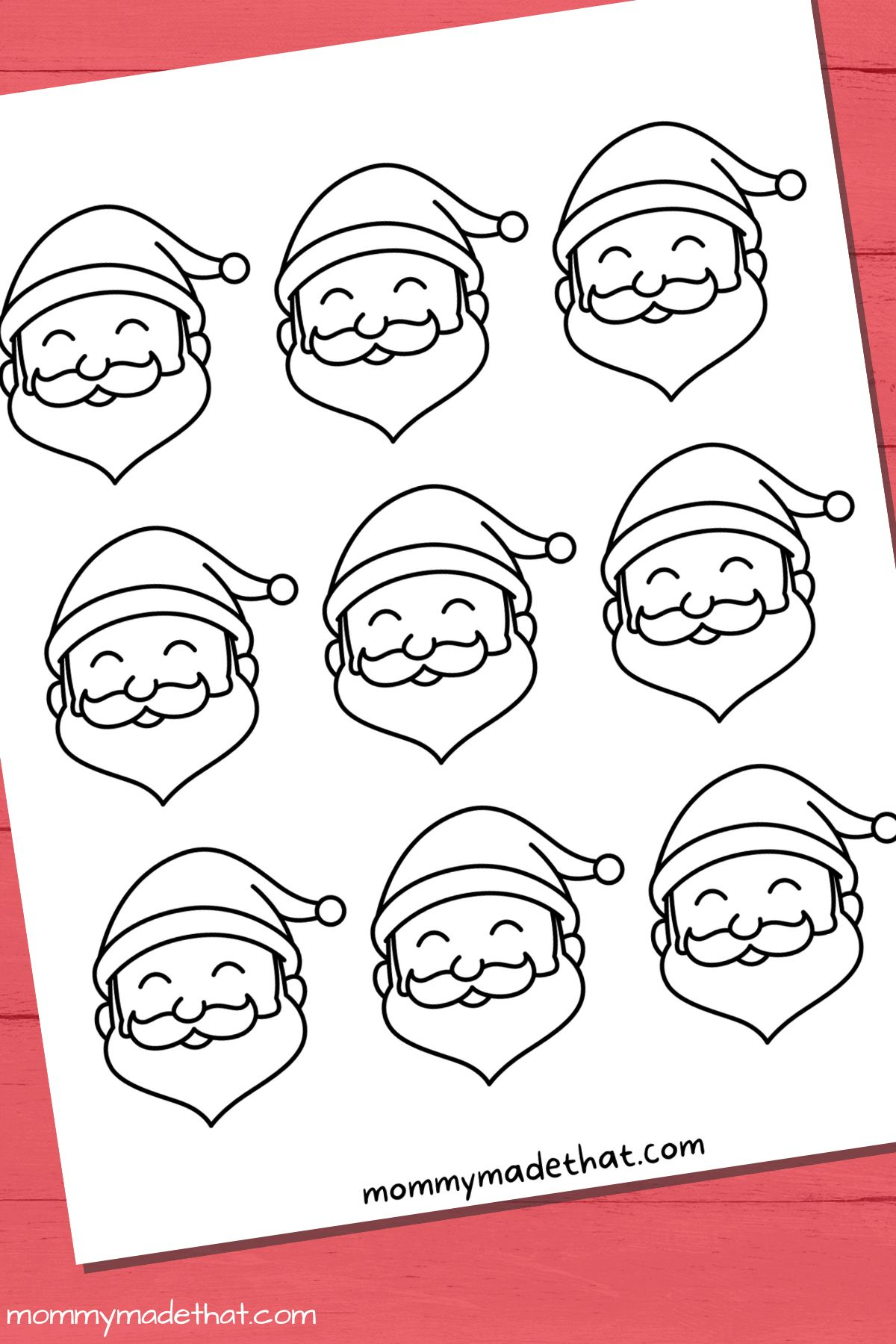 Cute Santa Face Templates (Free Printables!) throughout Free Printable Santa Face Template