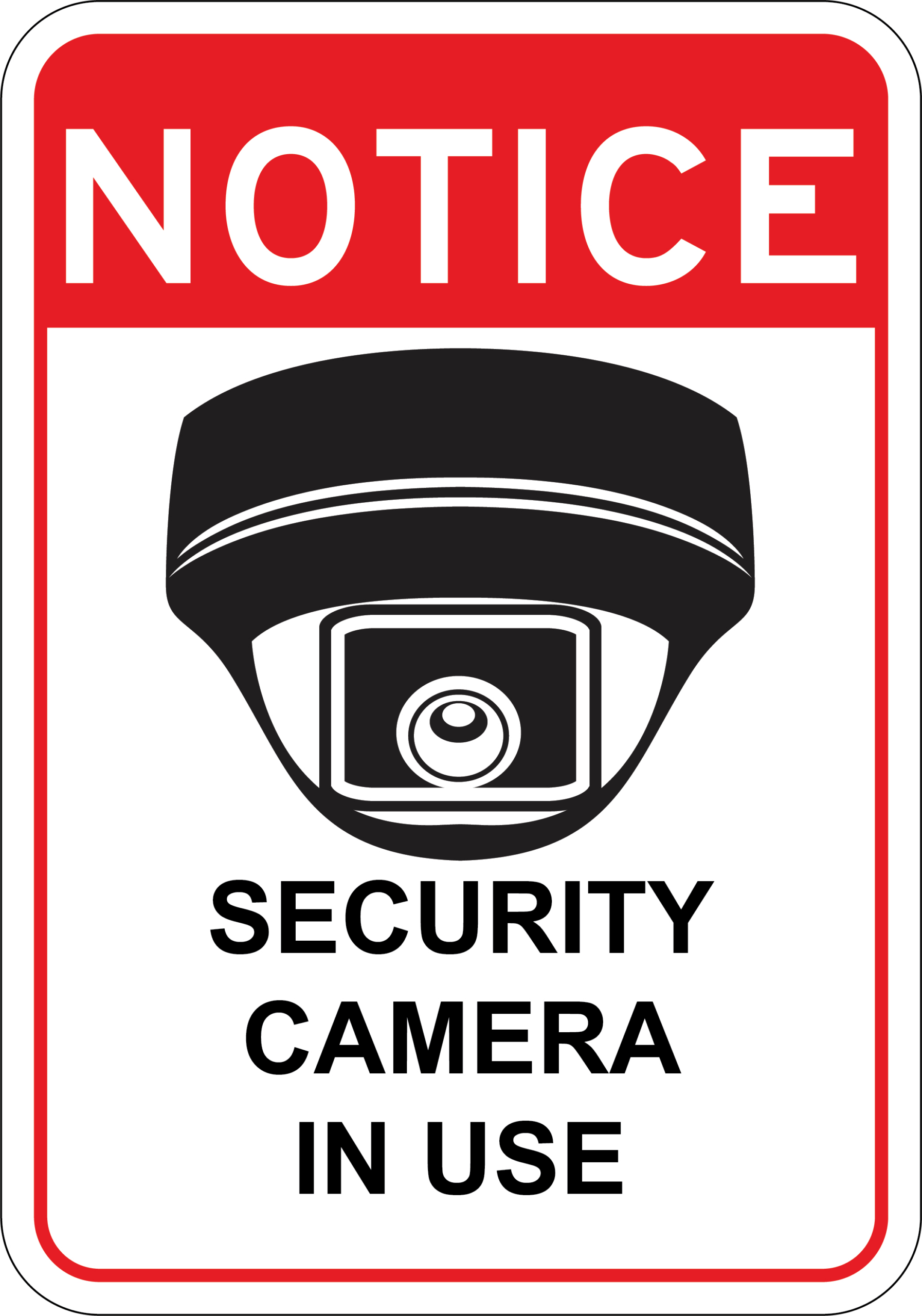 Download Cctv Camera Label.black Video Surveillance Sign On White throughout Free Printable Security Camera Signs