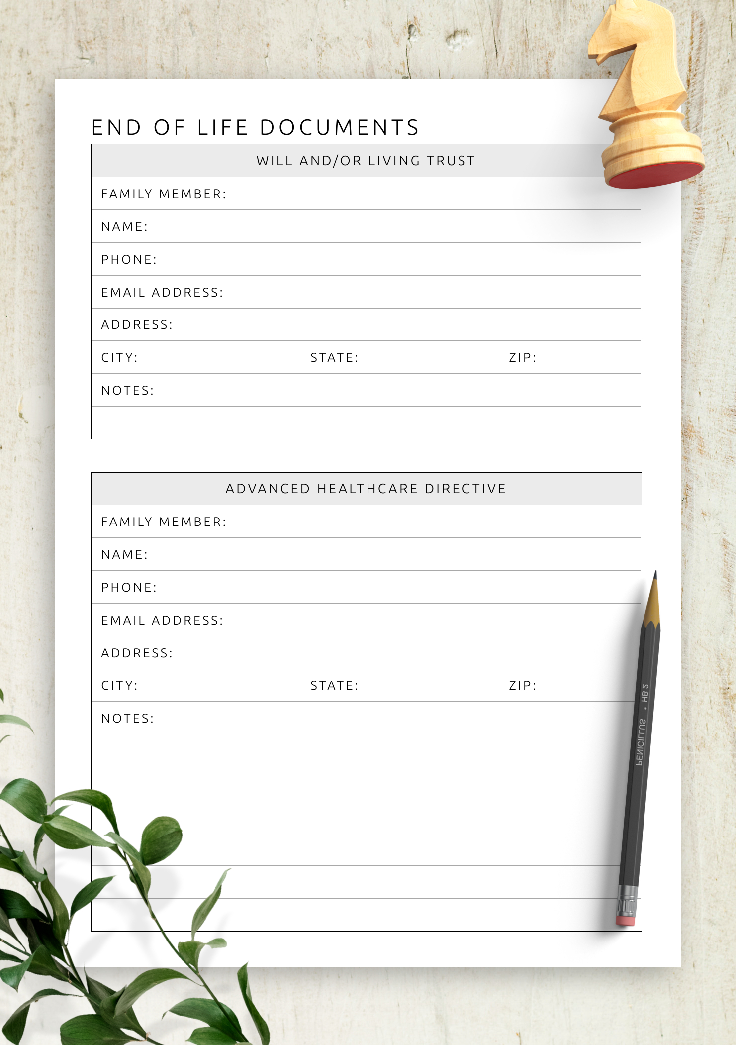 Download Printable End Of Life Documents Pdf in Free Printable End of Life Planner
