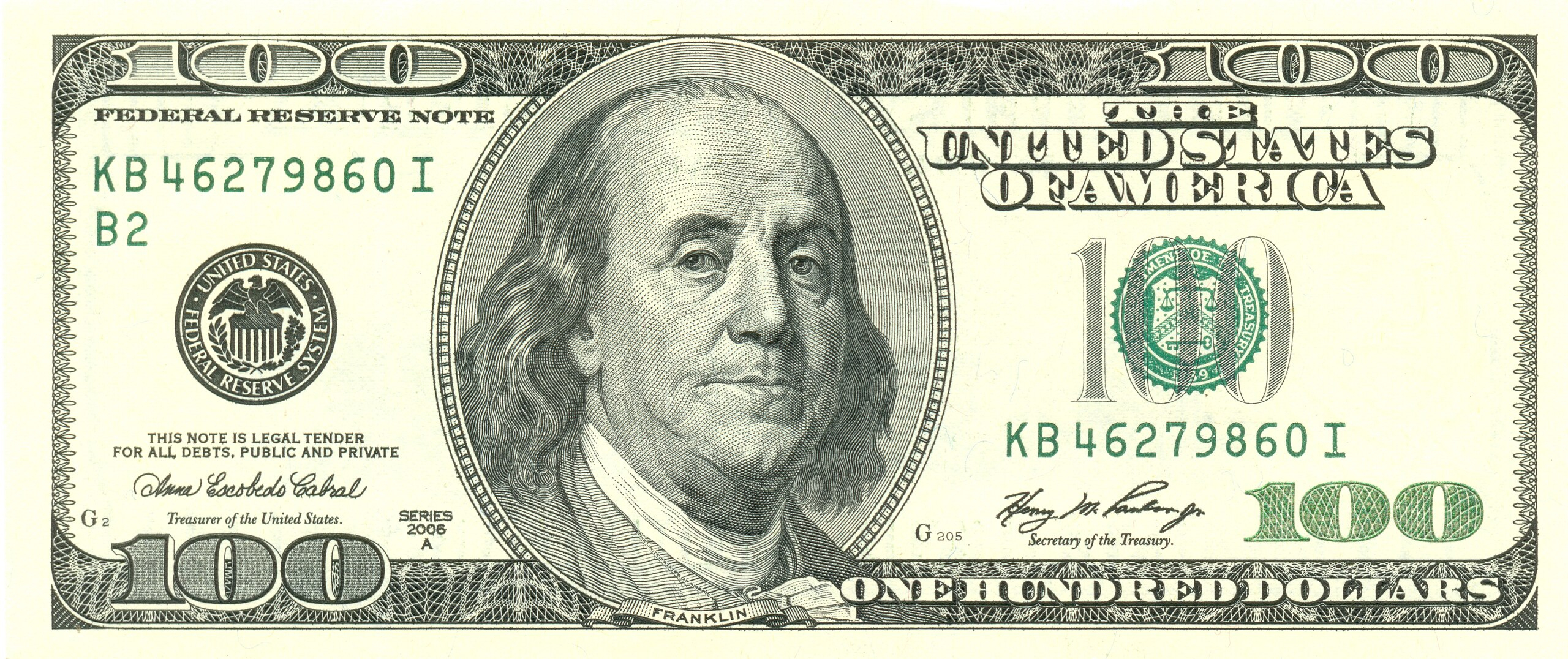 File:usdollar100Front - Wikimedia Commons regarding Printable Fake 100 Dollar Bill