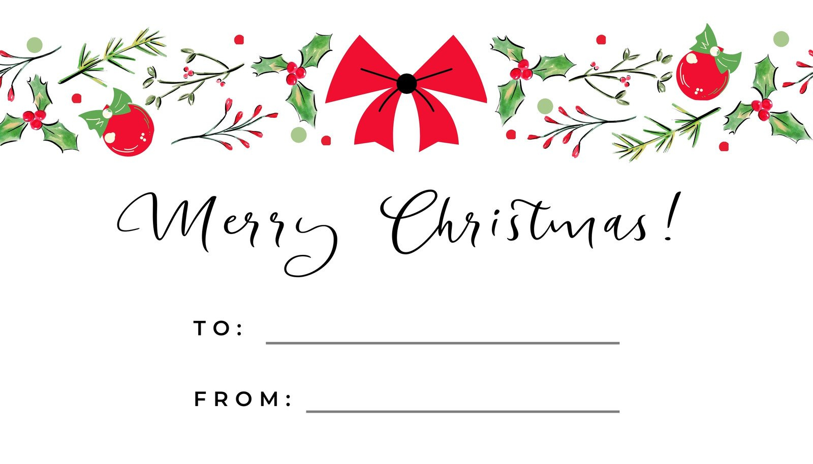 Free Custom Printable Christmas Tag Templates | Canva inside Free Printable Xmas Gift Labels