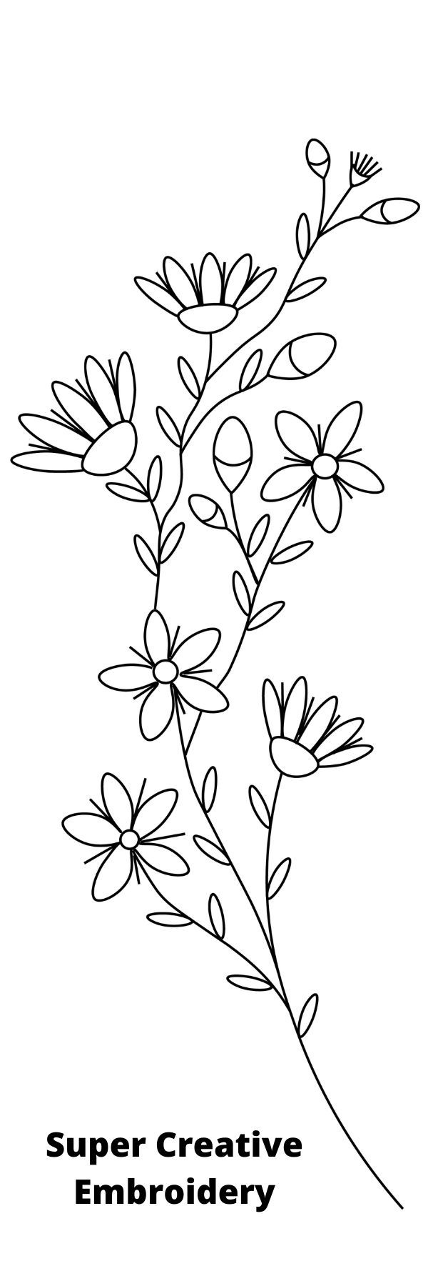 Free Embroidery Pattern / Pdf / Printable / Super Creative in Printable Modern Hand Embroidery Patterns Free