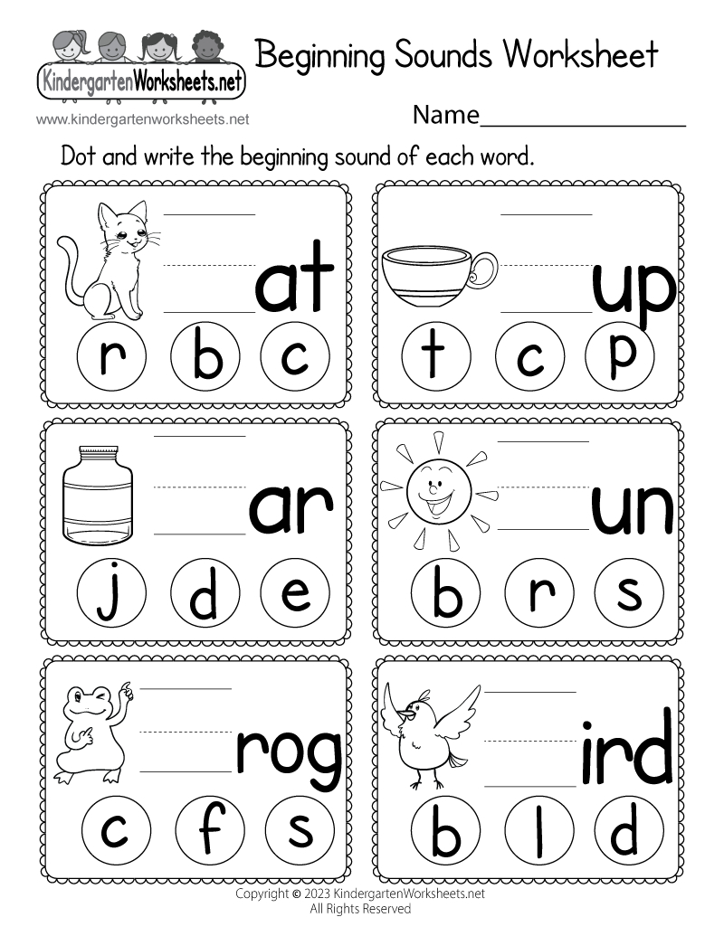 Free Free Printable Worksheet For Kindergarten, Download Free Free for Worksheets For Kindergarten Free Printables