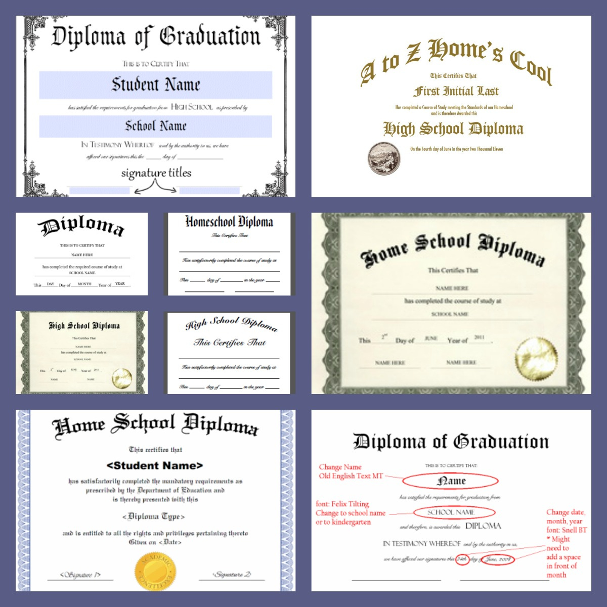 Free Homeschool Diploma Forms Online - A Magical Homeschool in Free Printable Homeschool Diploma Template