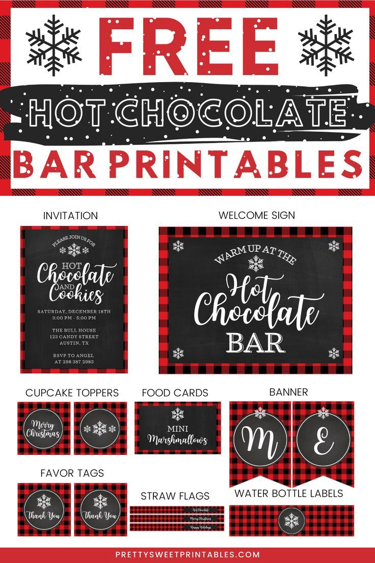Free Hot Chocolate Bar Printables intended for Free Hot Cocoa Bar Printables