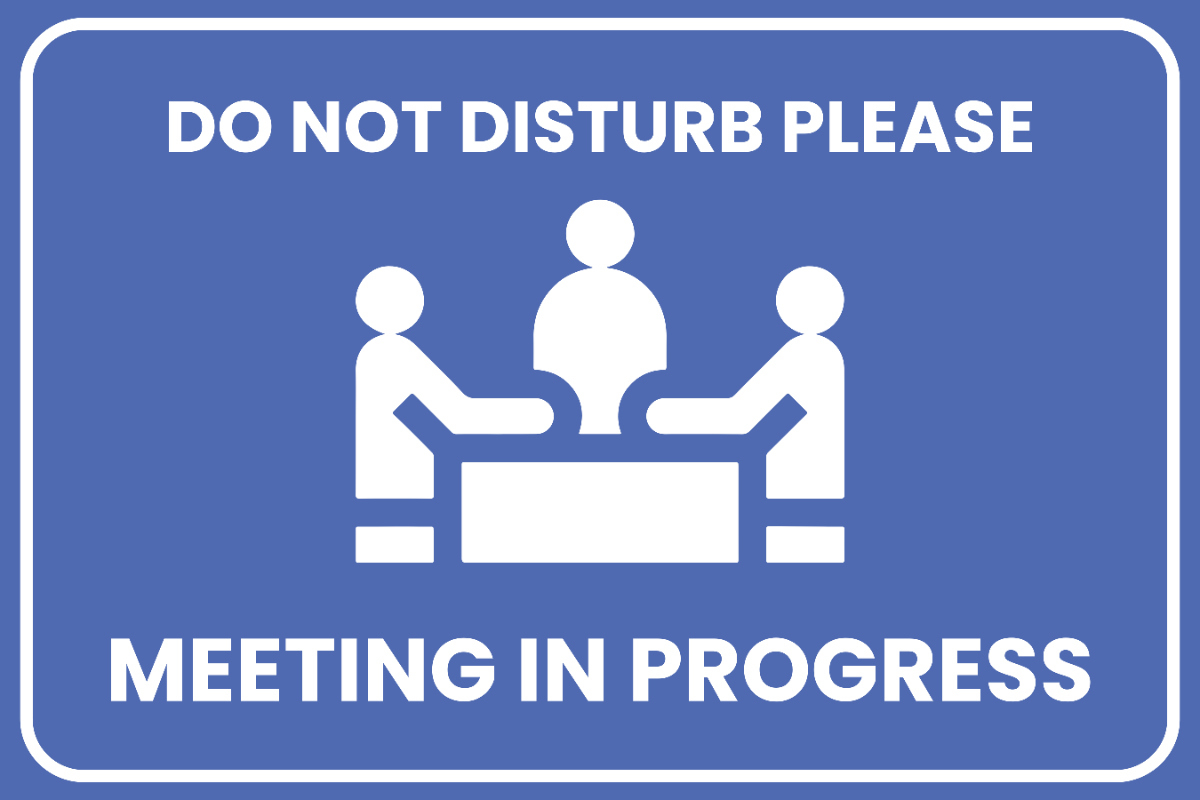 Free Meeting In Progress Sign Template To Edit Online with regard to Meeting In Progress Sign Printable