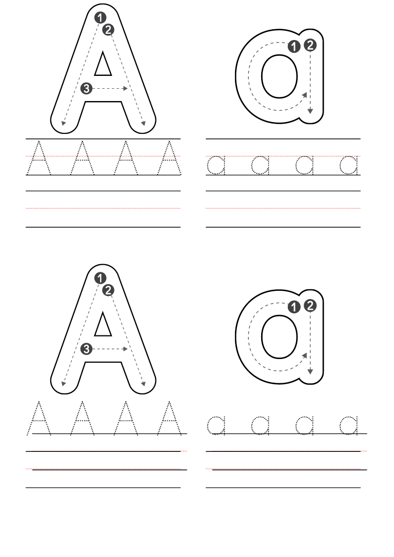 Free Preschool Letter A Worksheets Printable Pdf for Free Printable Preschool Alphabet Worksheets