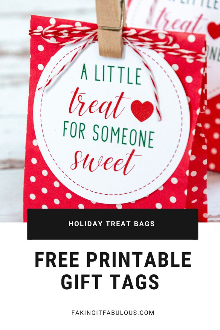 Free Printable A Little Treat For Someone Sweet Gift Tags in A Little Treat For Someone Sweet Free Printable