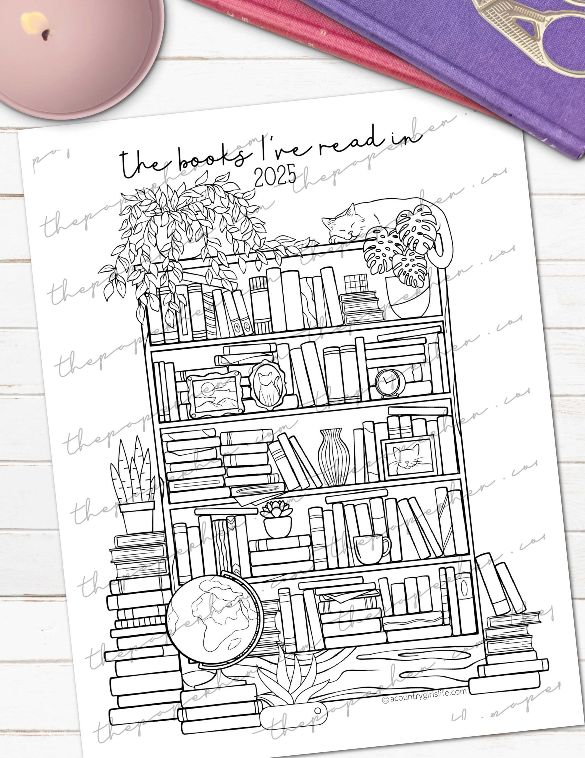 Free Printable Bookshelf Reading Log For Planners & Bullet with Bookshelf Reading Log Free Printable