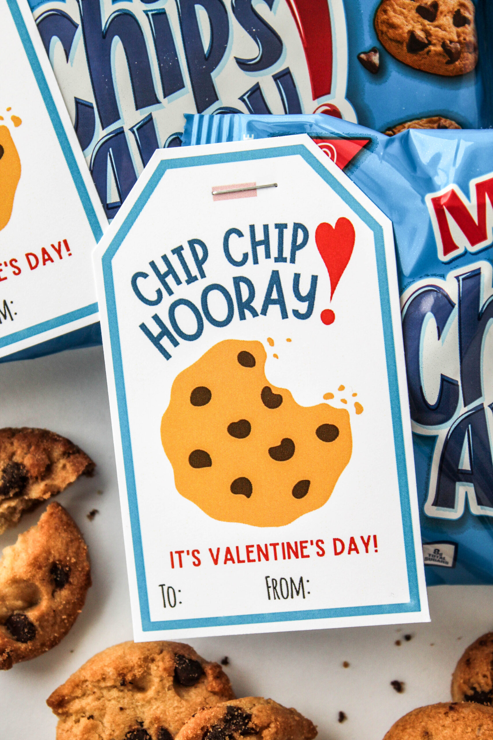 Free Printable Chip Chip Hooray Valentine Tags | Baking You Happier inside Chip Chip Hooray Free Printable