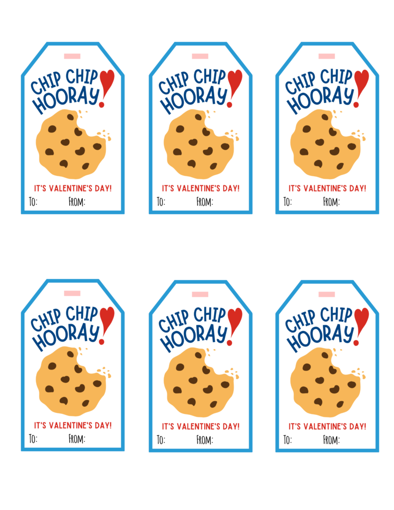 Free Printable Chip Chip Hooray Valentine Tags | Baking You Happier pertaining to Chip Chip Hooray Free Printable