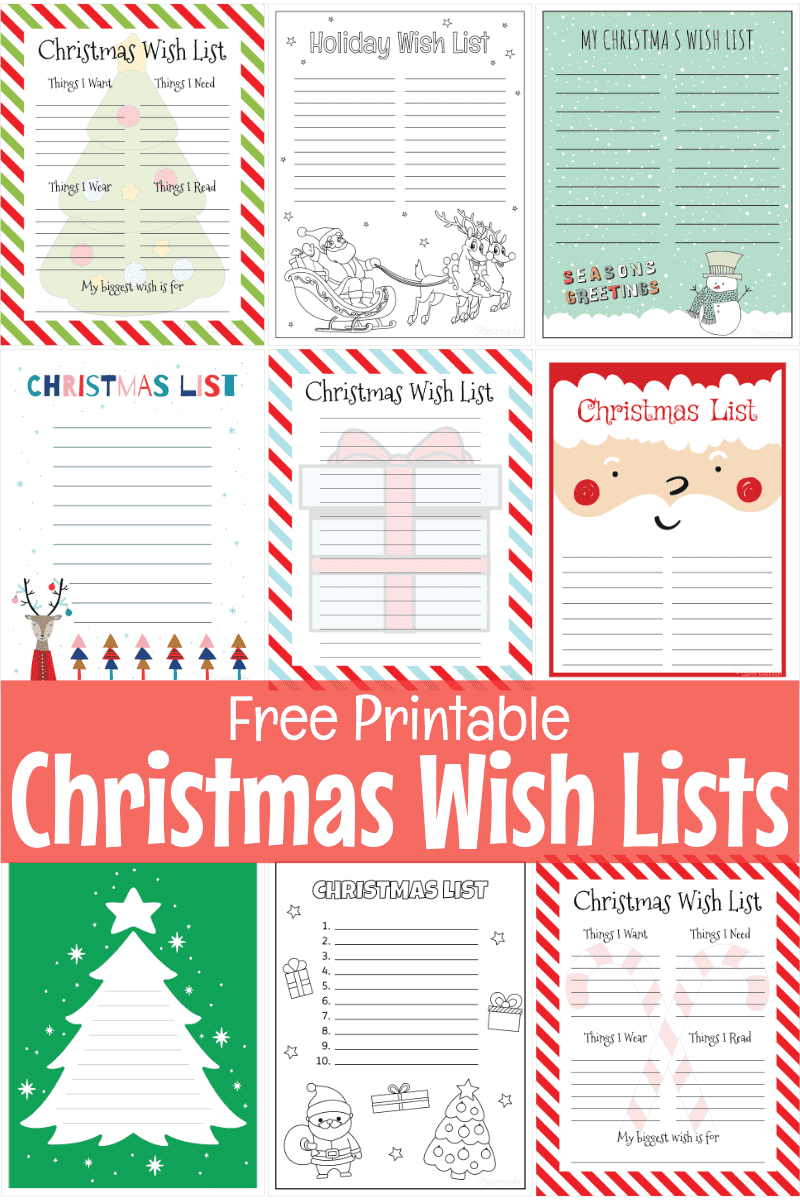 Free Printable Christmas Wish List Templates pertaining to Christmas List Template Printable