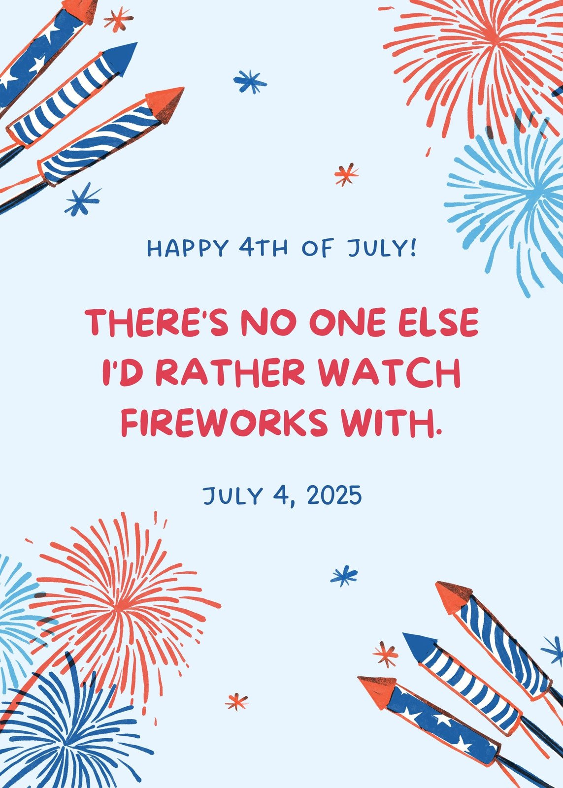 Free Printable, Customizable 4Th Of July Card Templates | Canva for 4Th Of July Cards Printable