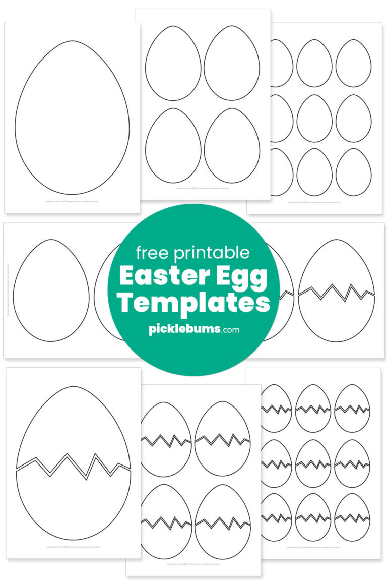 Free Printable Easter Egg Templates - Picklebums intended for Egg Template Free Printable