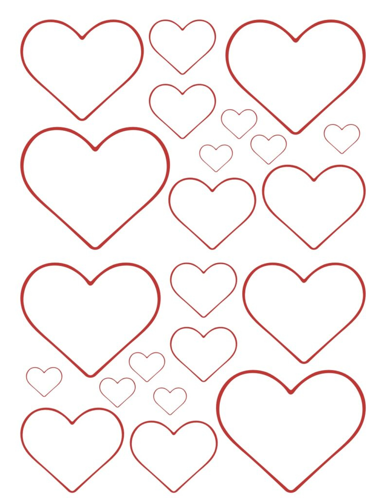 Free Printable Heart Bundle for Hearts to Cut Out Printable