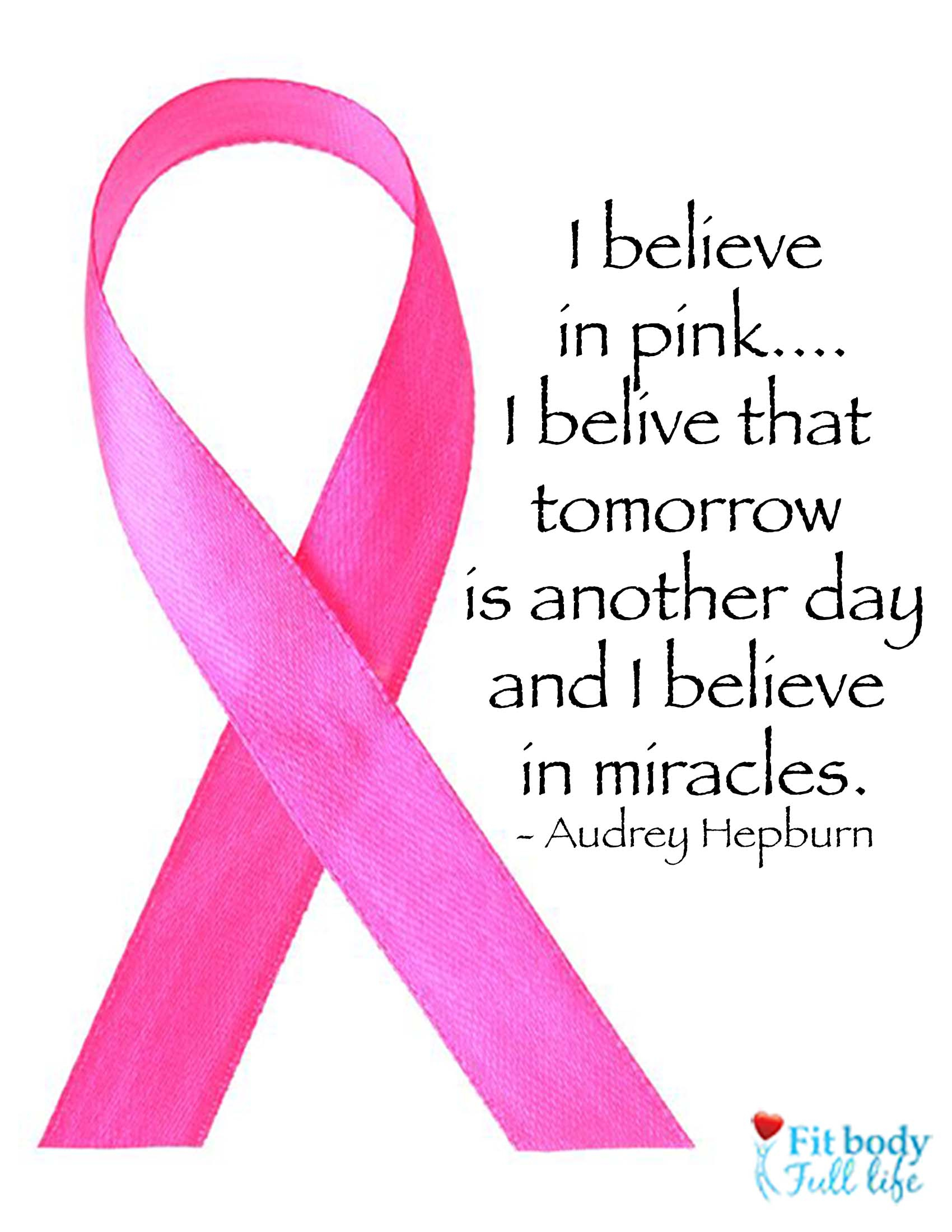 Free Printable - "I Believe In Pink" Word Art - Chrissy Chitwood pertaining to Breast Cancer Ribbon Images Free Printable