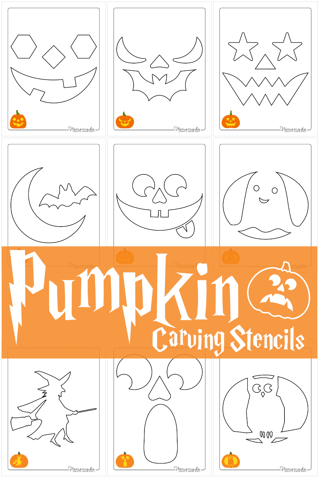 Free Printable Pumpkin Carving Stencils & Templates For Halloween in Pumpkin Carving Patterns Free Printable