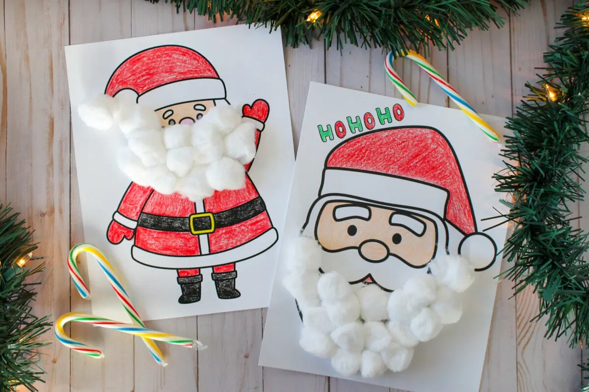 Free Printable Santa Craft- Countdown To Christmas! intended for Free Printable Santa Face Template